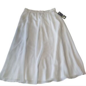 ADRIANNA PAPELL Evening Essentials NWT Ivory Maxi Skirt Size L